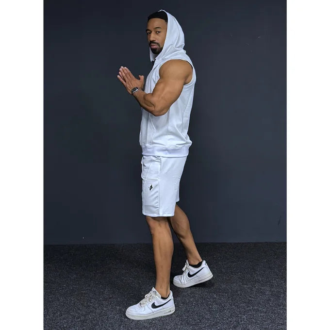 THE WOLFZ SLEEVELESS HOODIE ZIP & SHORT