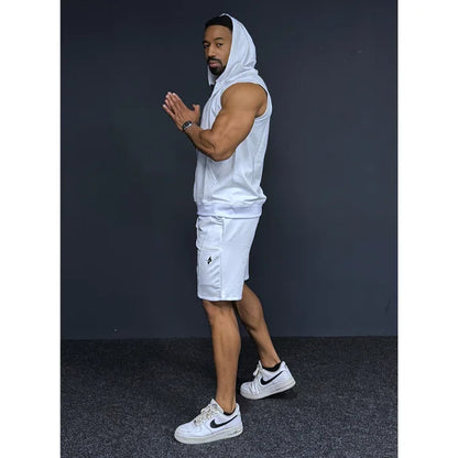 THE WOLFZ SLEEVELESS HOODIE ZIP & SHORT