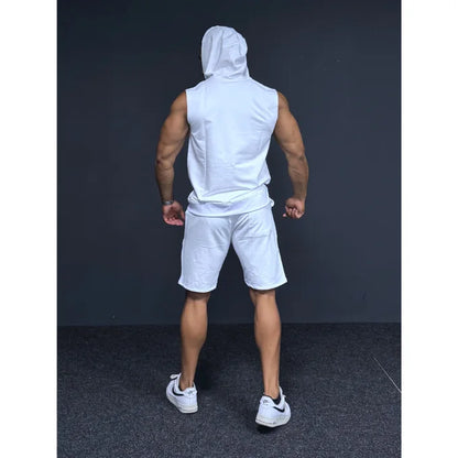 THE WOLFZ SLEEVELESS HOODIE ZIP & SHORT